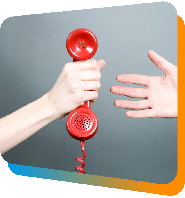 Hand Holding a Telephone Symbolizing Communication and Connectivity